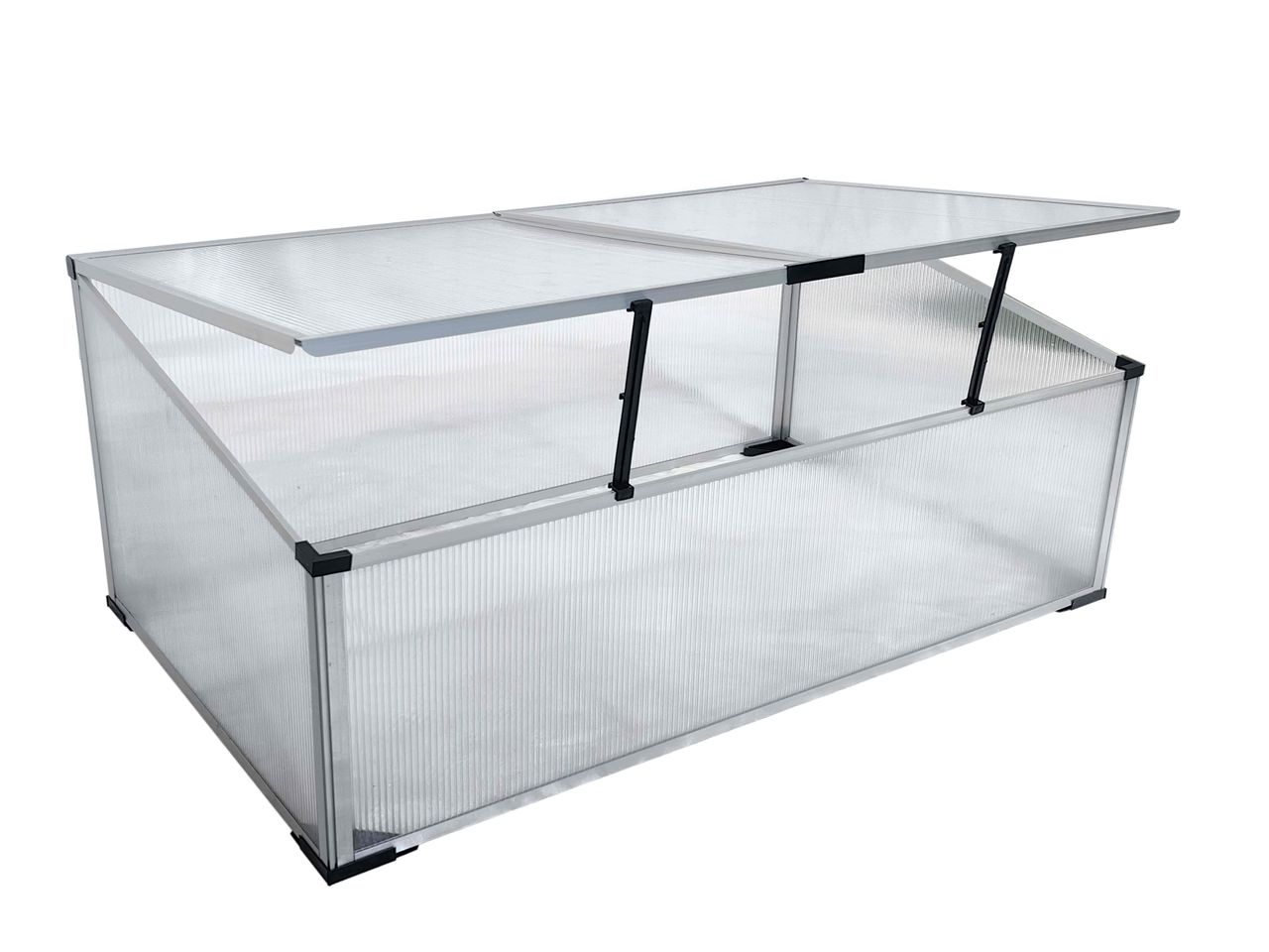 HC Garten & Freizeit Frühbeet aus Aluminium 100 x 60 x 30/40 cm