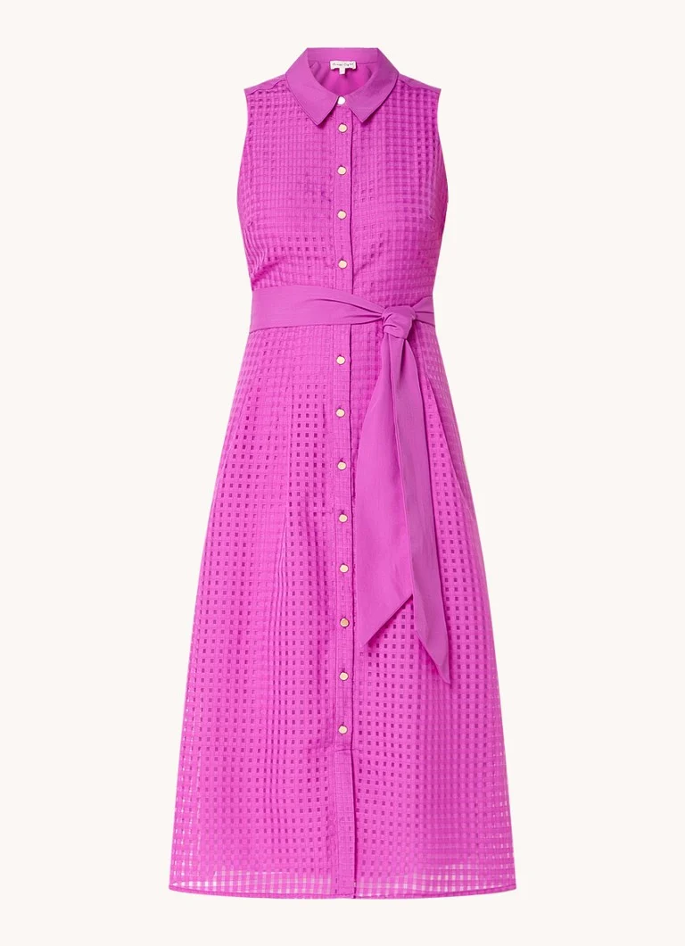 Robe-chemise midi Carey de Phase Eight, texturée et dotée d'une ceinture à nouer