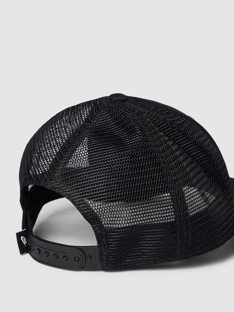 Basecap mit semitransparentem Einsatz in schwarz