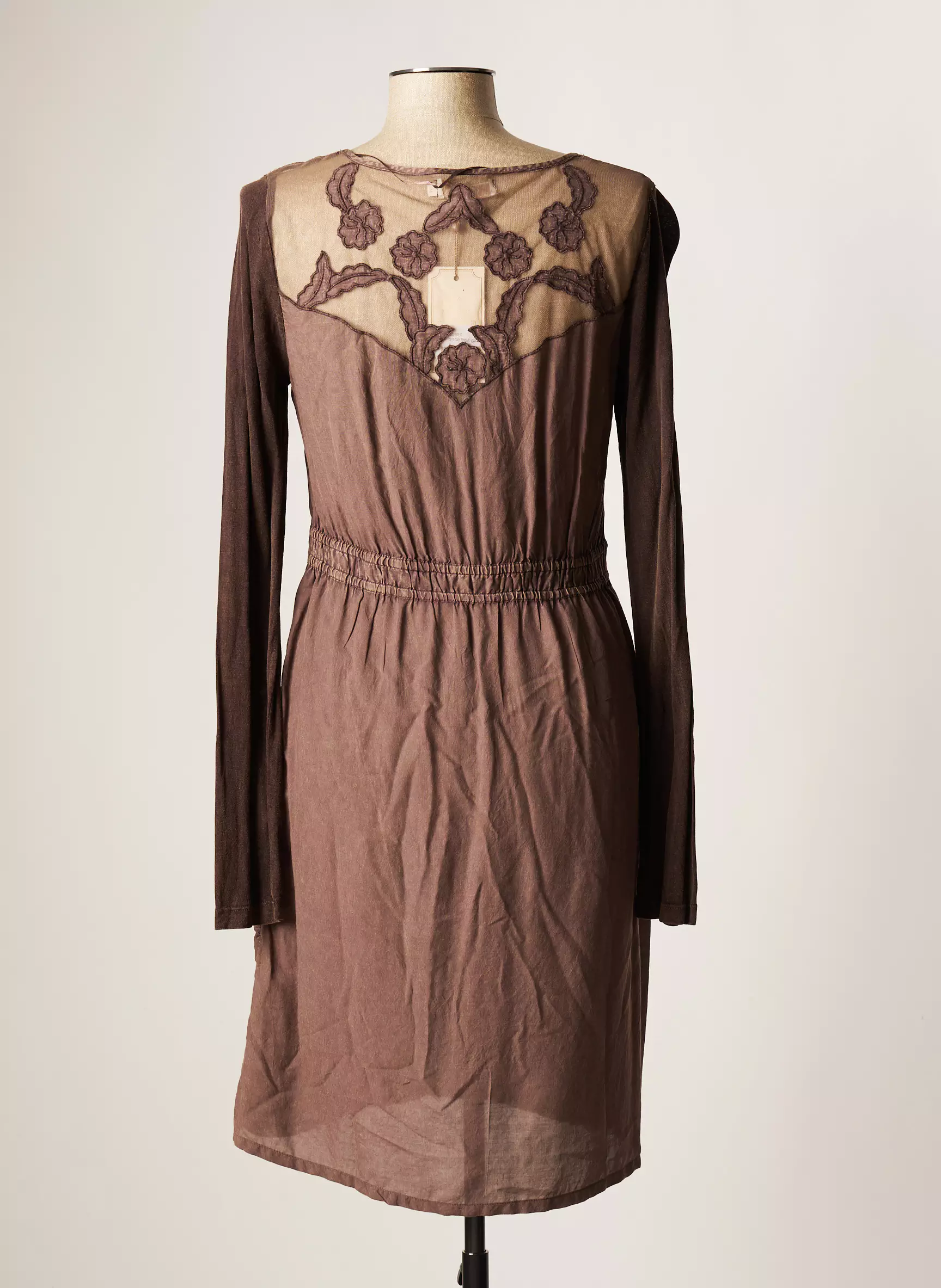 Cream Robes Mi Longues Femme couleur marron