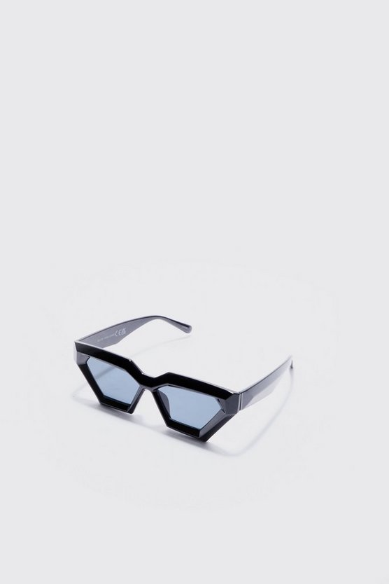 Klobige Plastik Sonnenbrille in schwarz