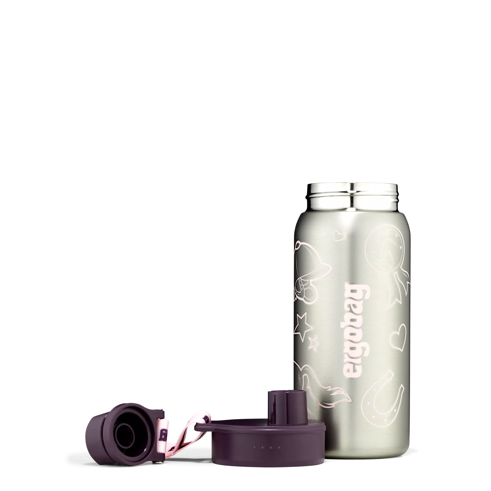 Ergobag Edelstahl Trinkflasche Lila