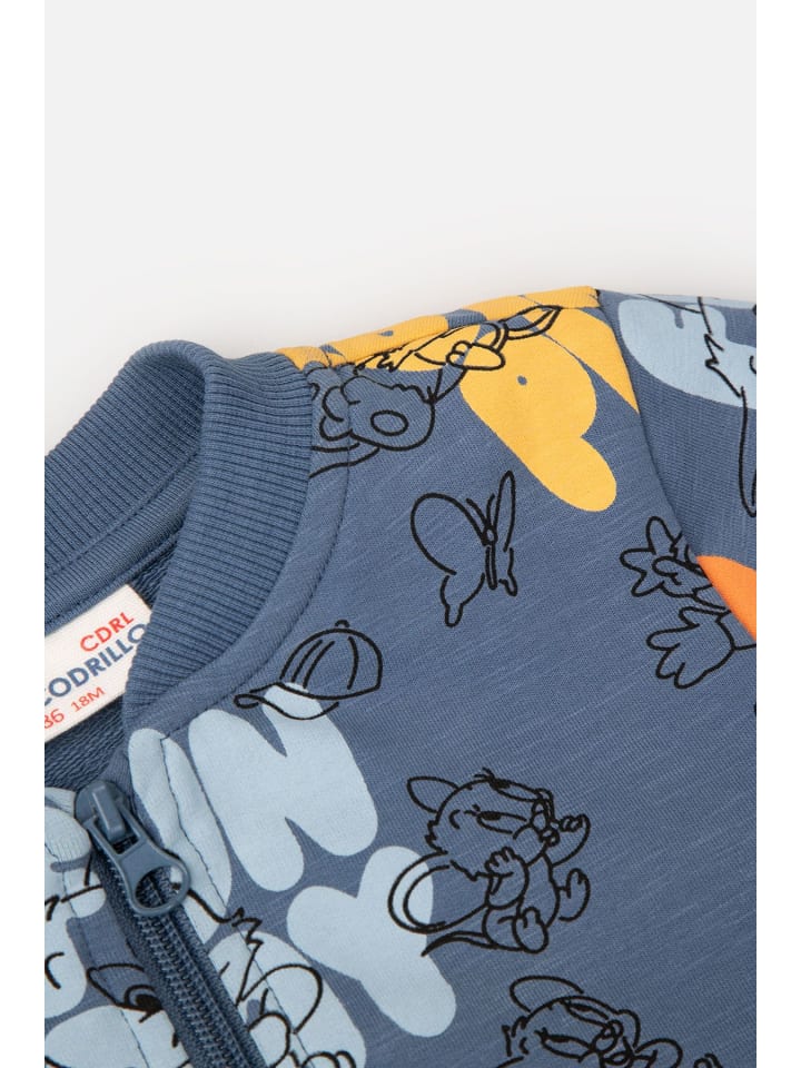 Coccodrillo Sweatshirt mit Reißverschluss in blau günstig kaufen