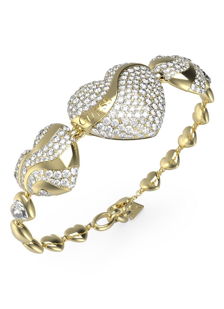 Bracciale GUESS a maglie con cristalli JUBB04488JWYGS