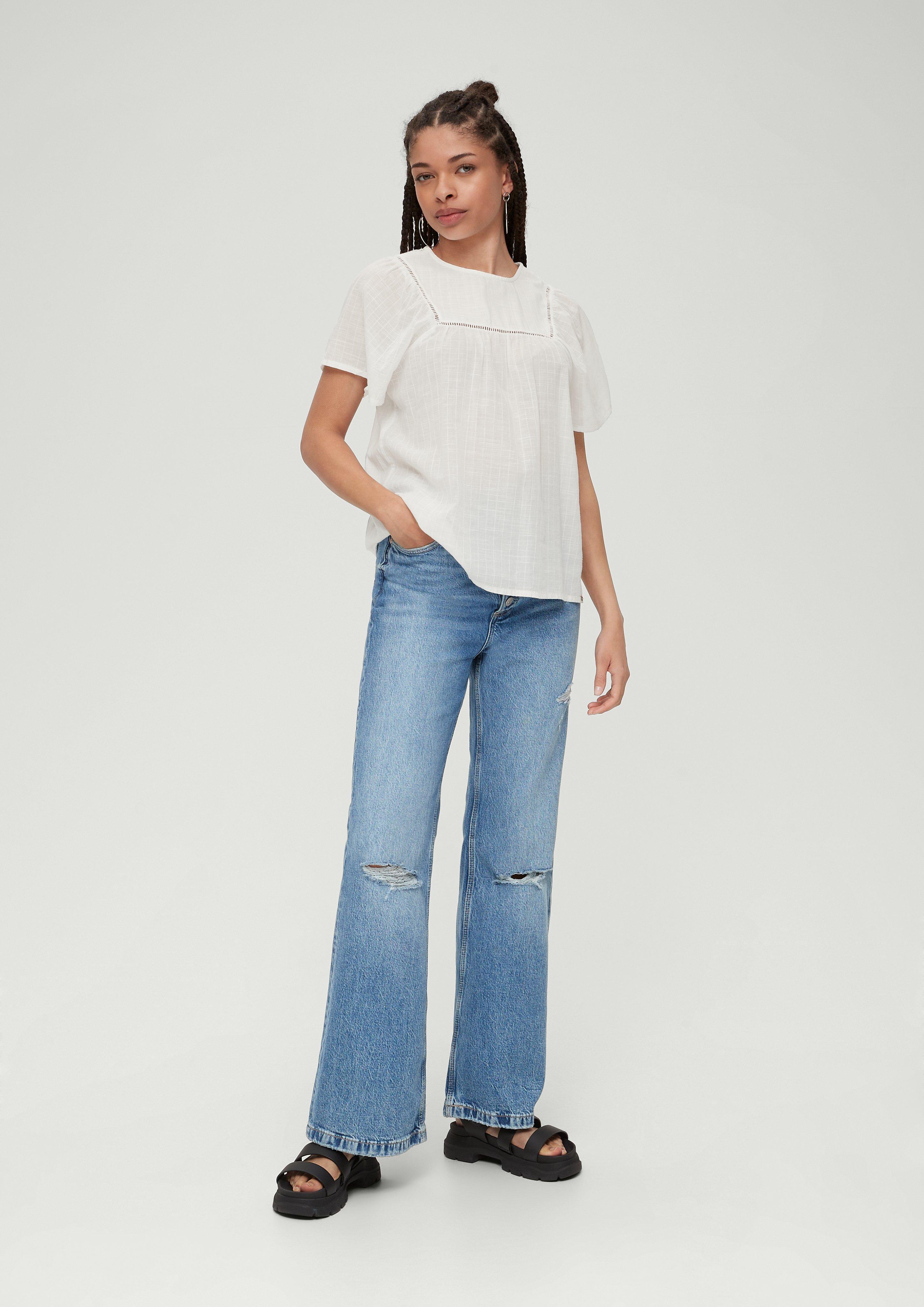 Bluse aus Baumwollcrêpe  2124572-0200
