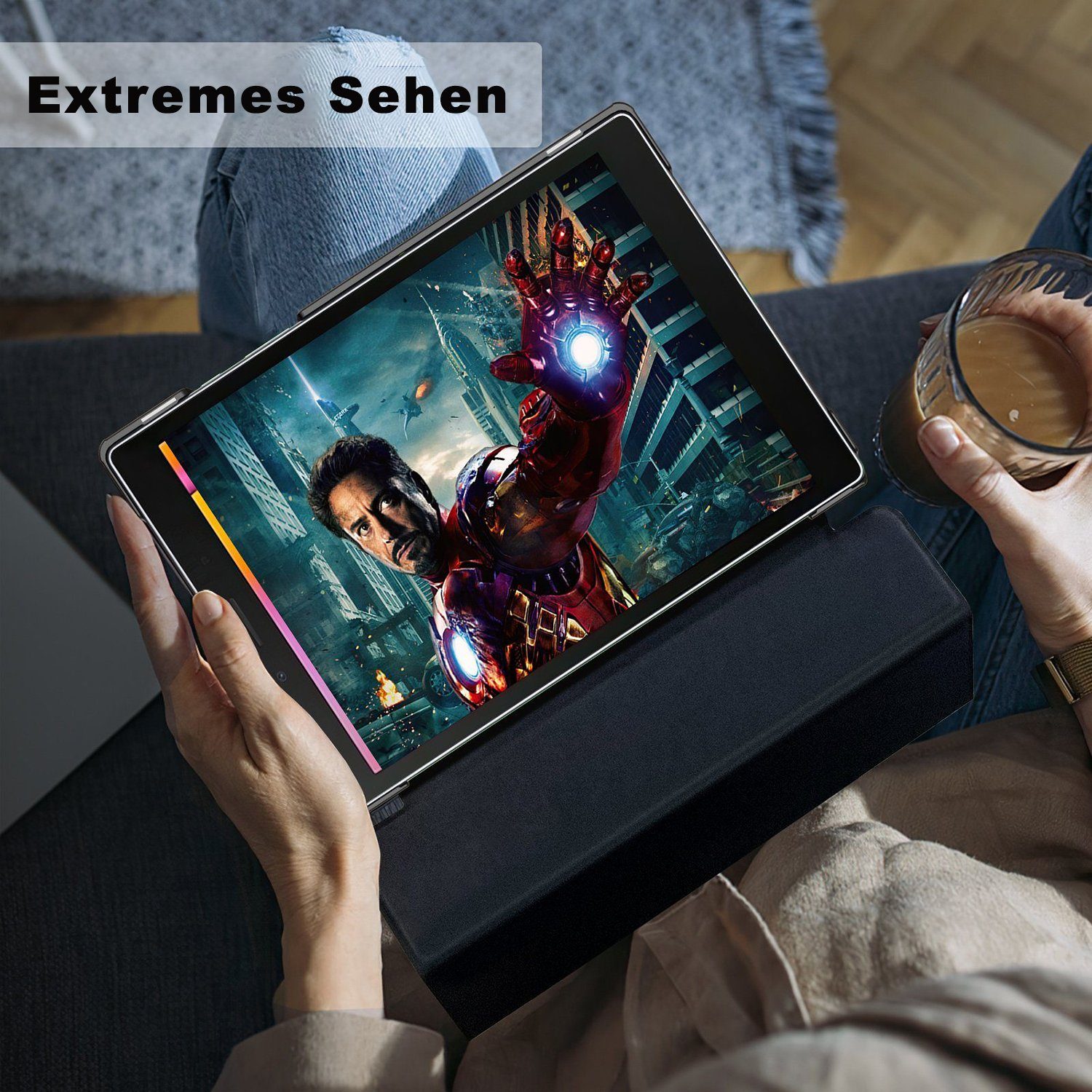 IBETTER Tablet-Hülle Tablet-Hülle Hülle für Samsung Galaxy Tab A8 10.5 2021 Ultra Schlank Kunstleder Schutzhülle Cover, mit Auto Schlaf/Wach Funktion