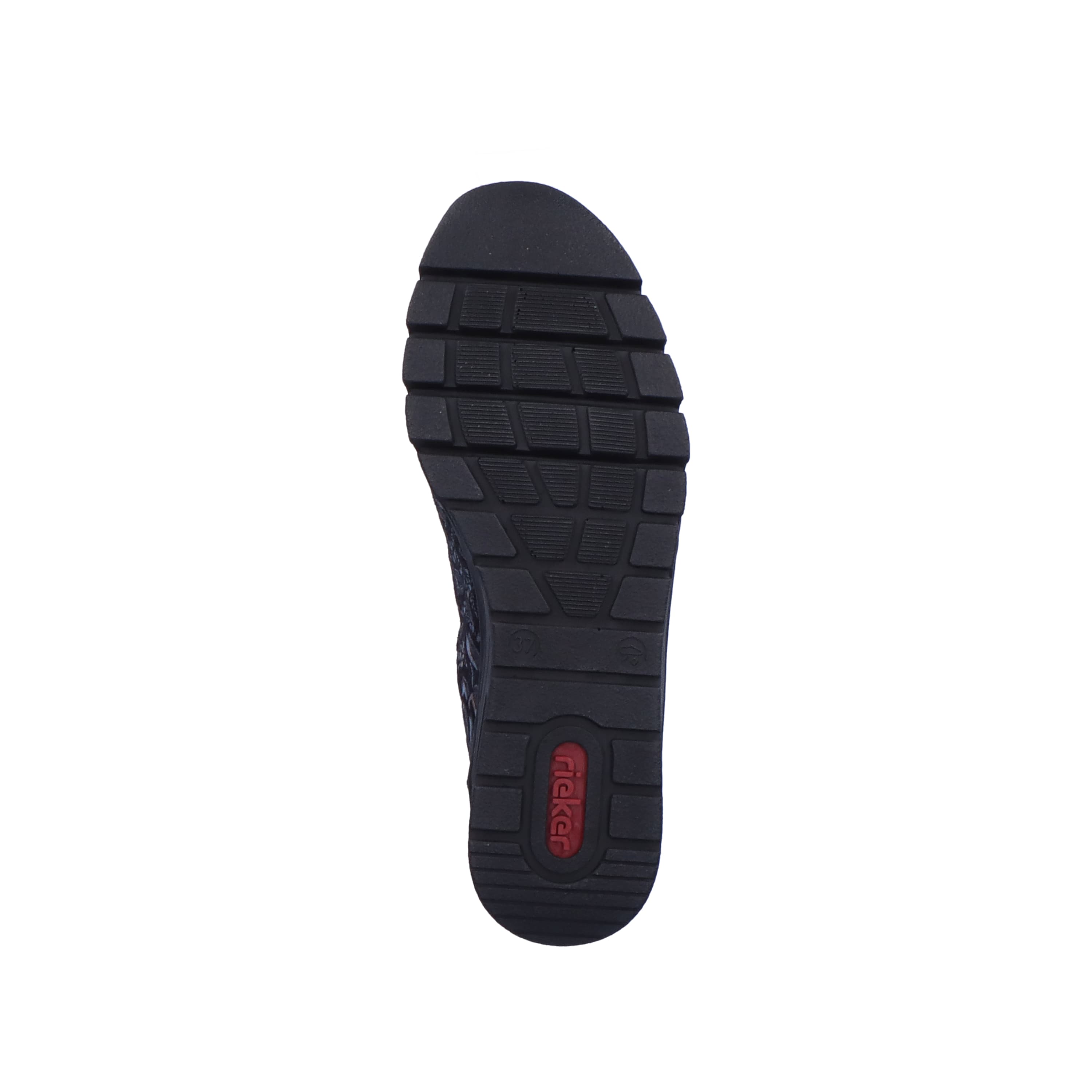 Rieker Damen Schnürschuhe schwarz-metallic