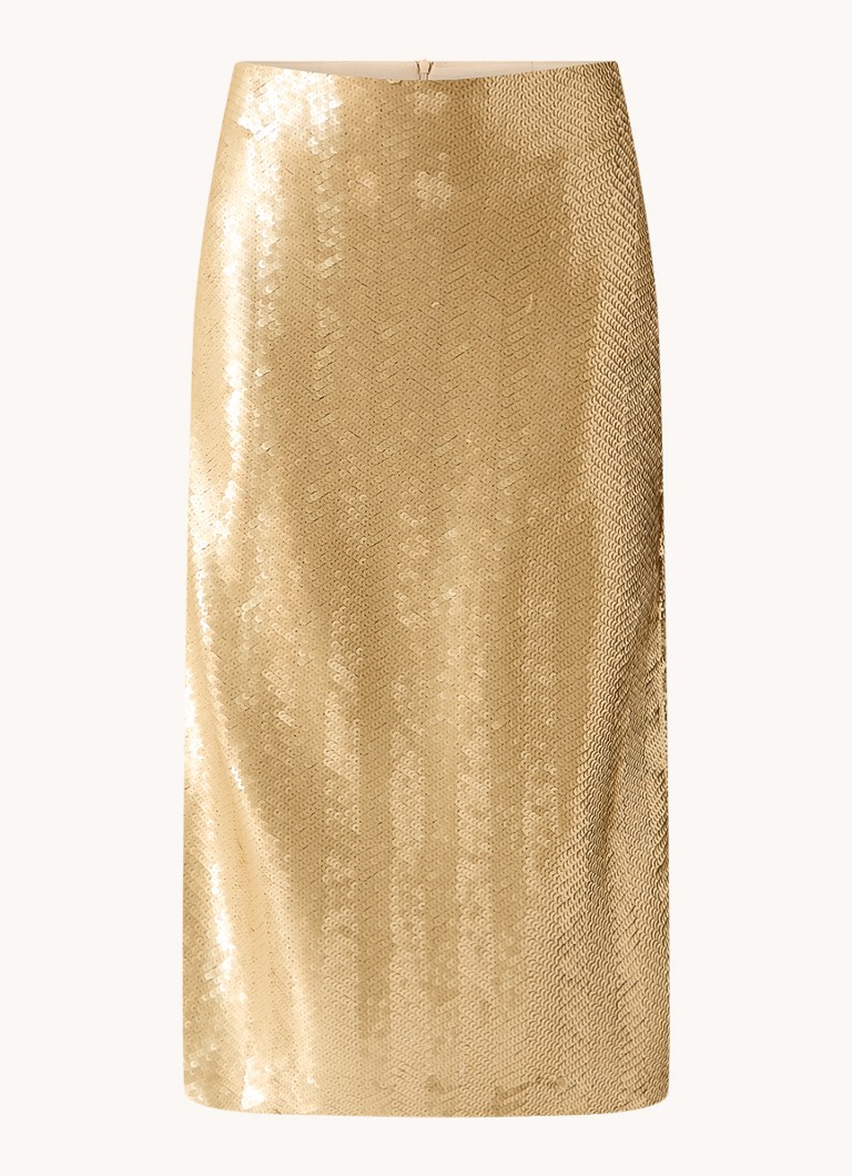 Expresso  Midi rok met pailletten en split