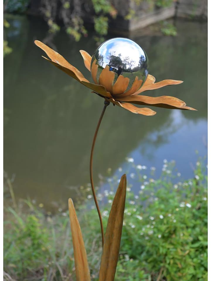 kobolo Gartendekoration RUSTY FLOWER in Braun günstig kaufen onesize