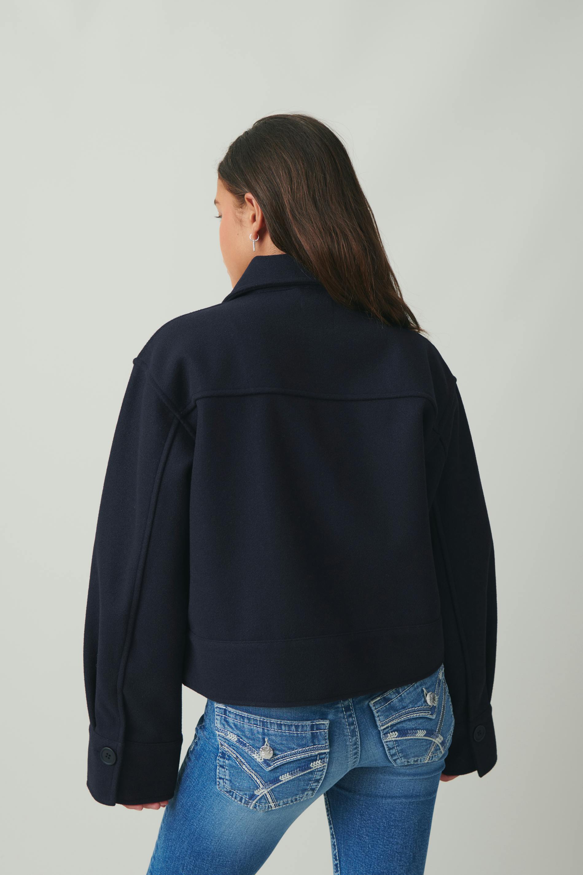 Y front pocket jacket
