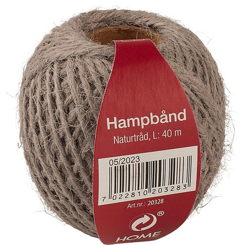 Home Bånd hamp 40 m x 2 mm natur
