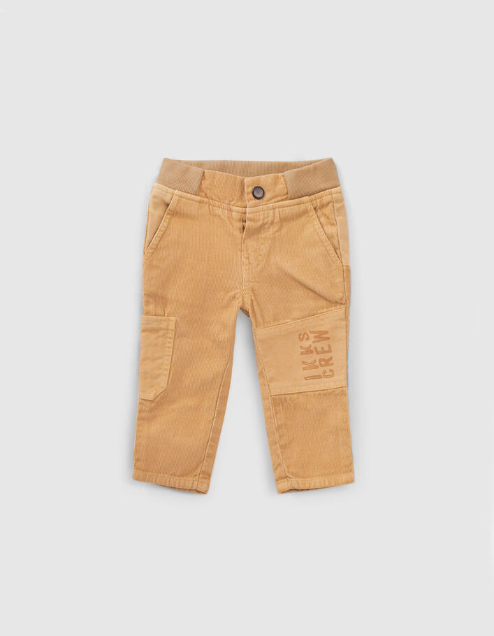 Pantalon camel mix matières élastiqué bébé garçon