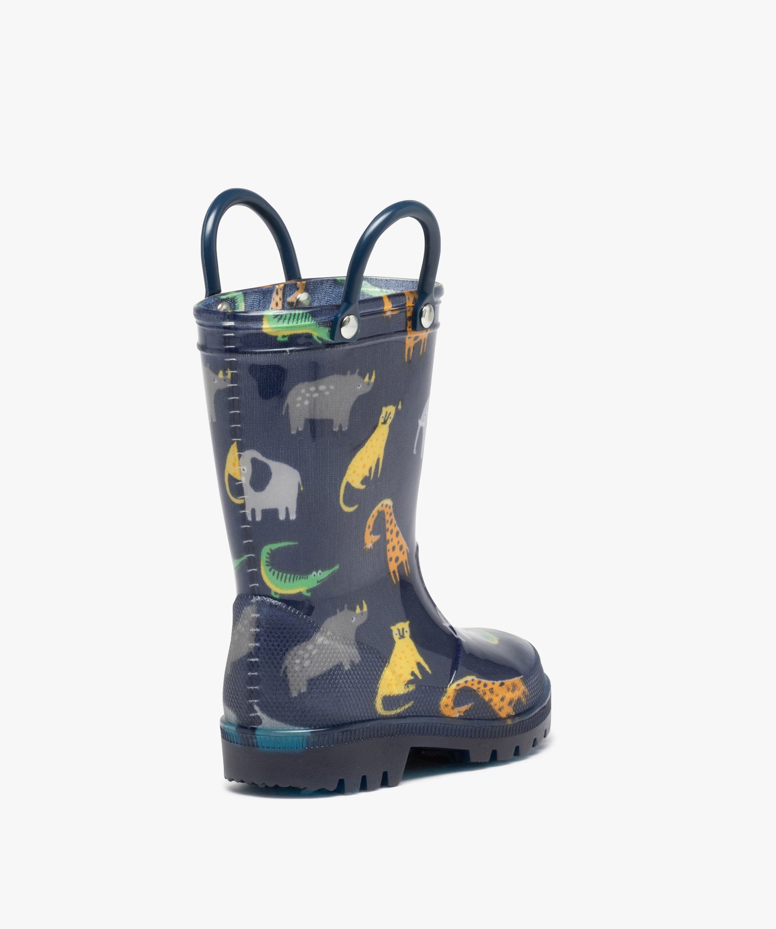 Bottes de pluie bébé avec anses imprimées animaux marine | GEMO