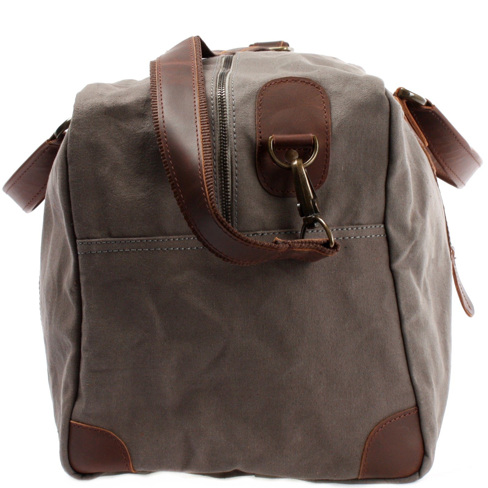 LECONI Weekender Reisetasche Handgepäck Canvas Leder LE2020