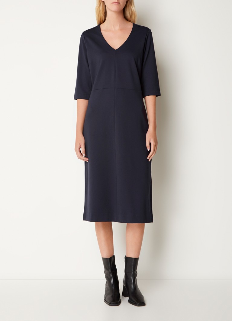 Rochie midi Josephine & Co Pippa tricotată cu decolteu în V
