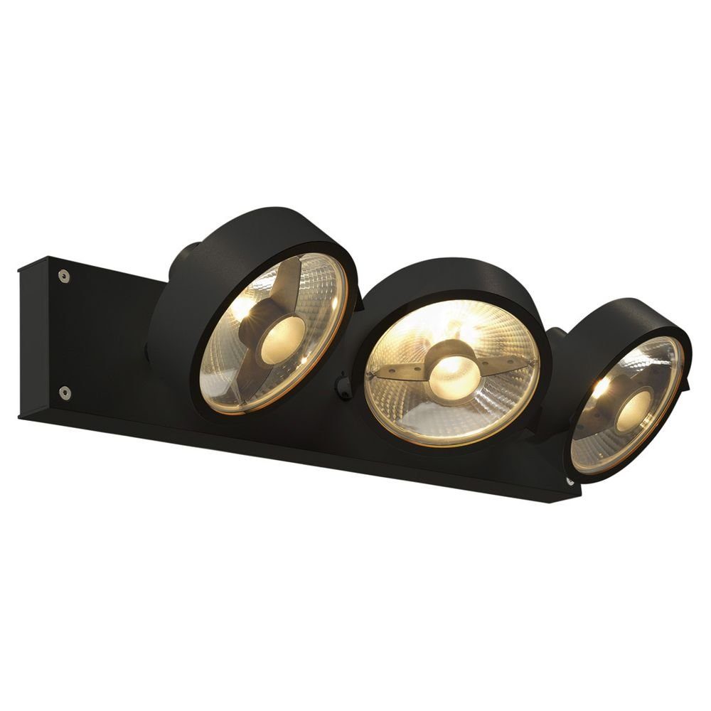SLV Deckenspot Wand- und Deckenspot Kalu, GU10, schwarz, 3-flammig, keine Angabe, Leuchtmittel enthalten: Nein, warmweiss, Deckenstrahler, Deckenspot, Aufbaustrahler