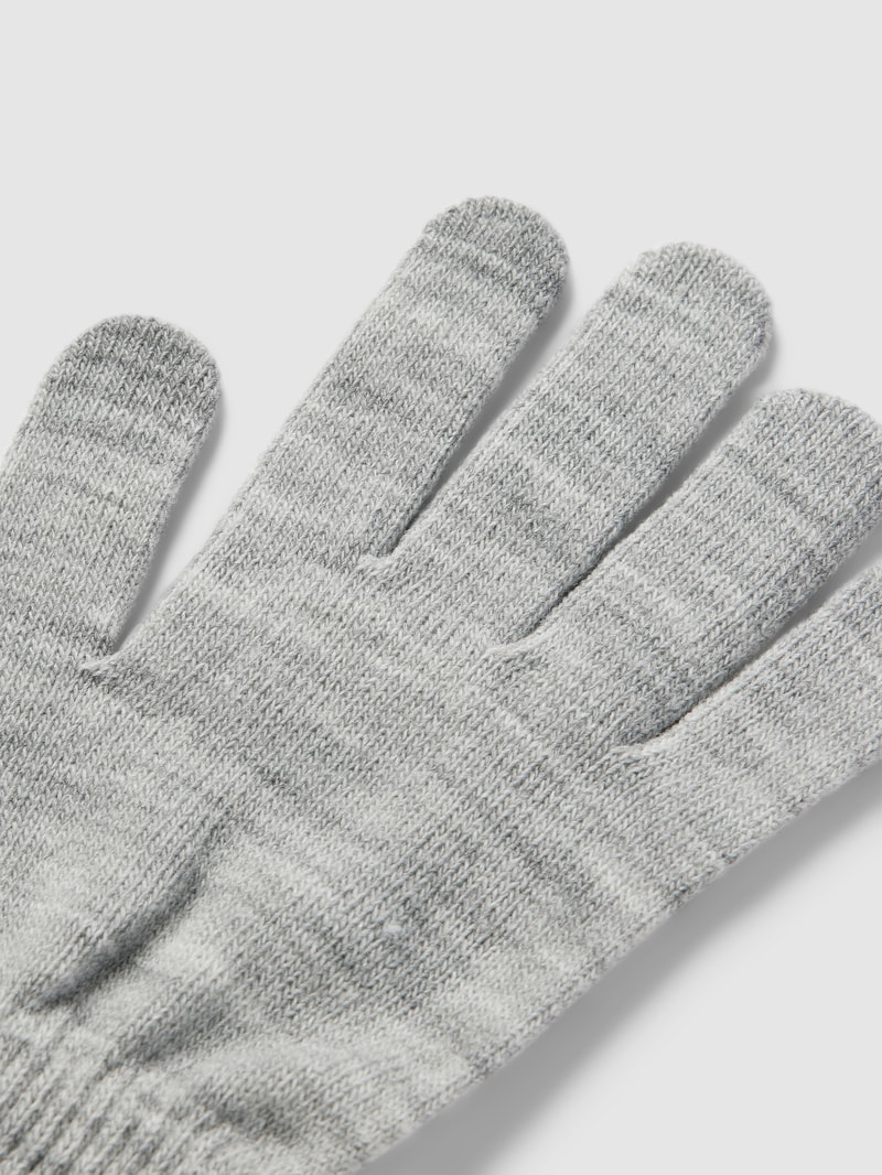 Fingerhandschuhe in melierter Optik Modell 'NEW BUDDY' in hellgrau meliert