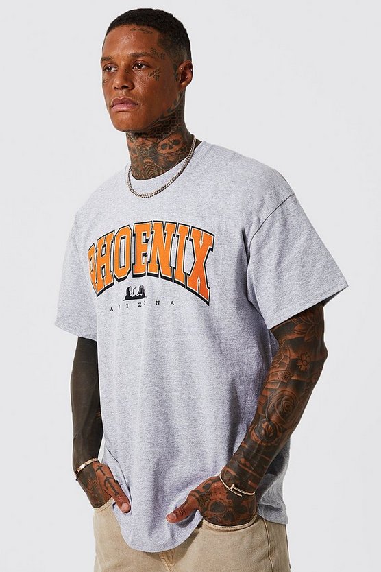 Oversize T-Shirt mit Phoenix-Print