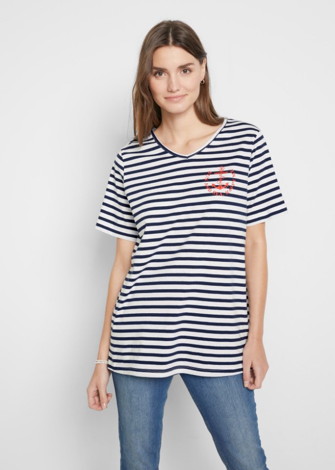 Baumwollshirt, 1/2- Arm