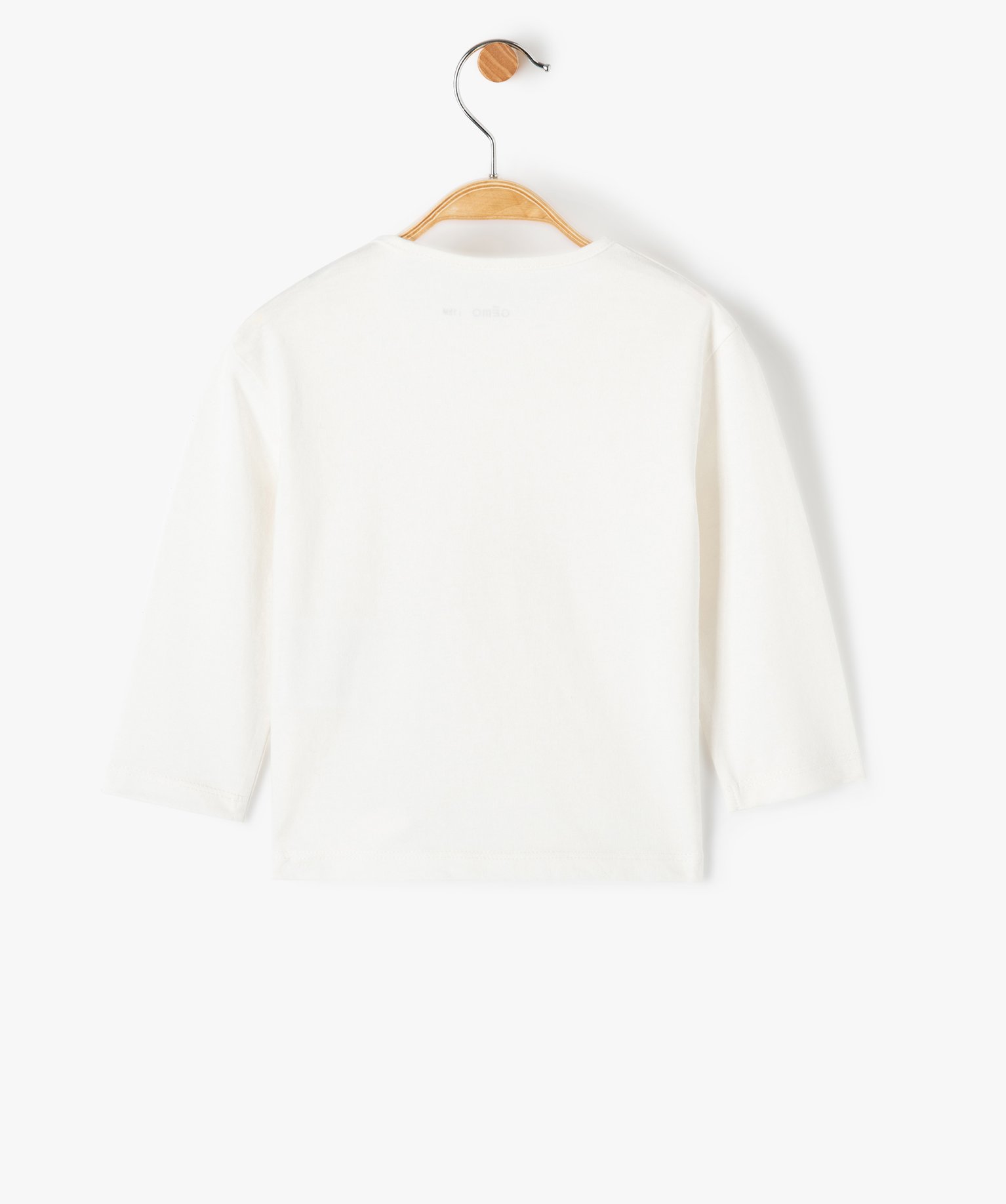 Tee-shirt bébé fille à manches longues imprimé à fentes... ecru | GEMO