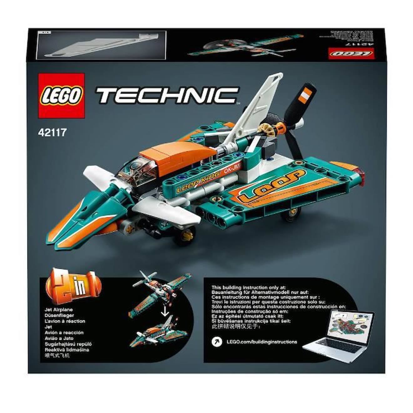 LEGO® Technic 42117 Avion de Course, Jeu de Construction, Aérien, Voltige, 7 Ans et Plus vert