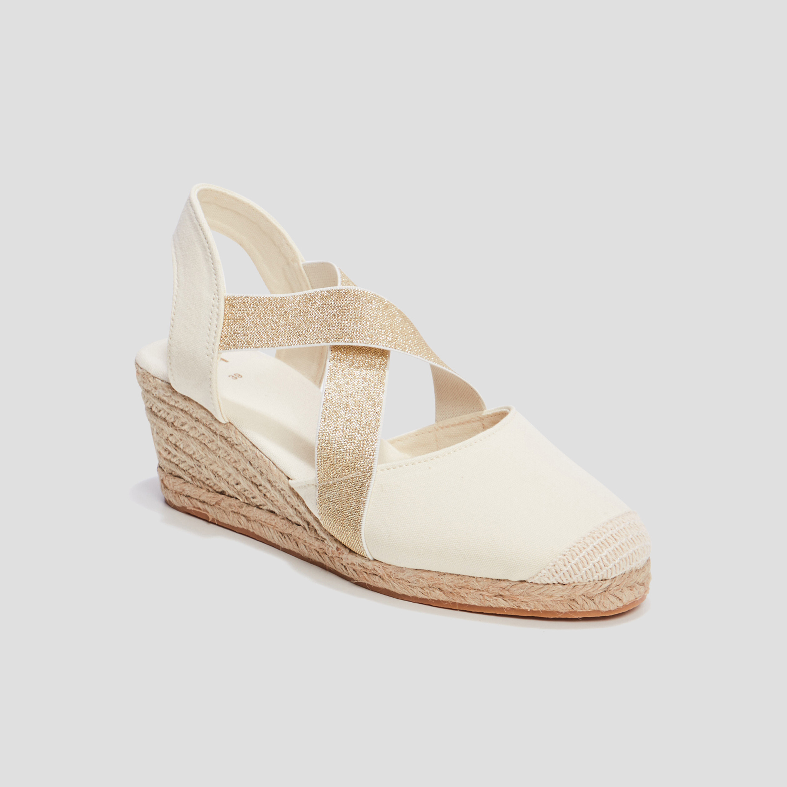 Sandales espadrilles compensées sable femme | La Halle