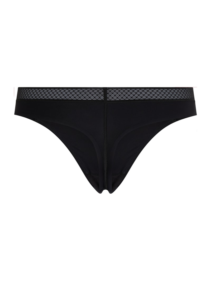 String aus Mikrofaser in schwarz