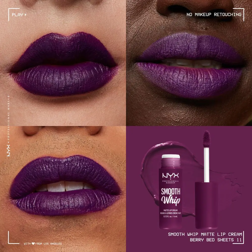 NYX Smooth Whip Matte Lip Cream Pomada do ust Berry Bed Sheets