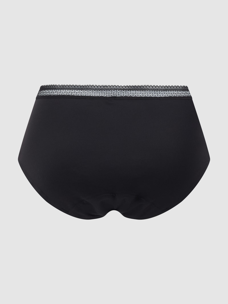 Perioden-Slip aus Mikrofaser Modell 'Period Panty Graphic' in schwarz