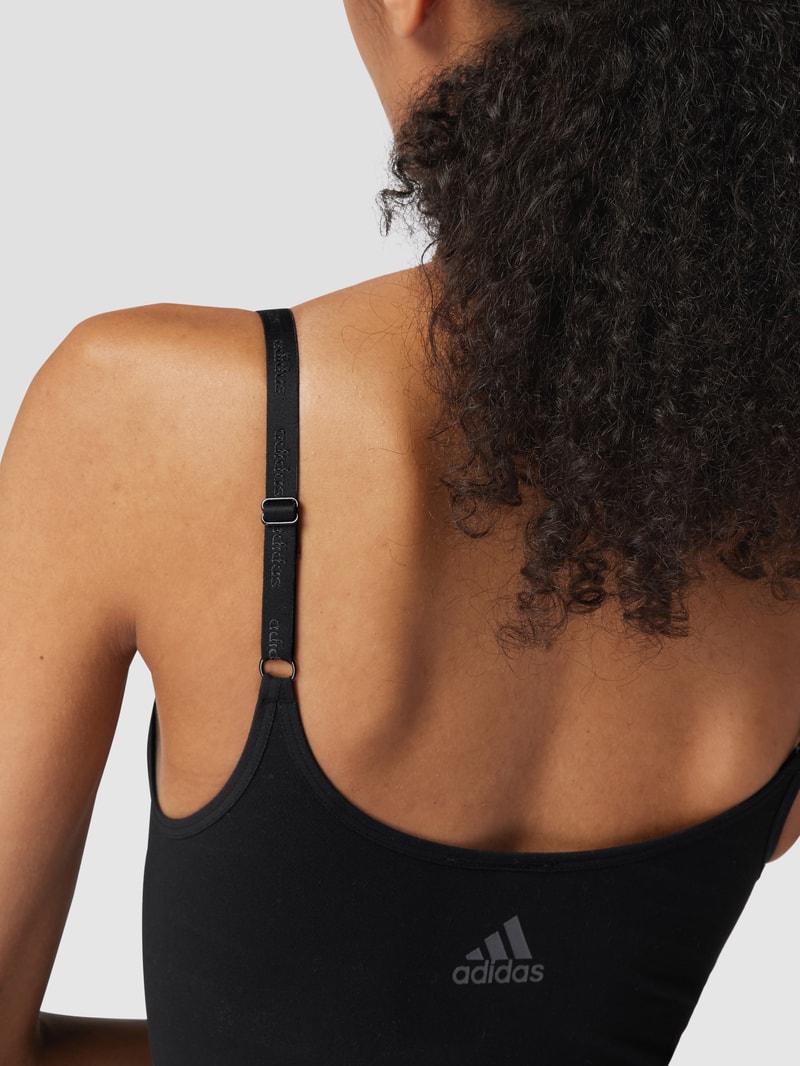 Body mit Label-Print in schwarz