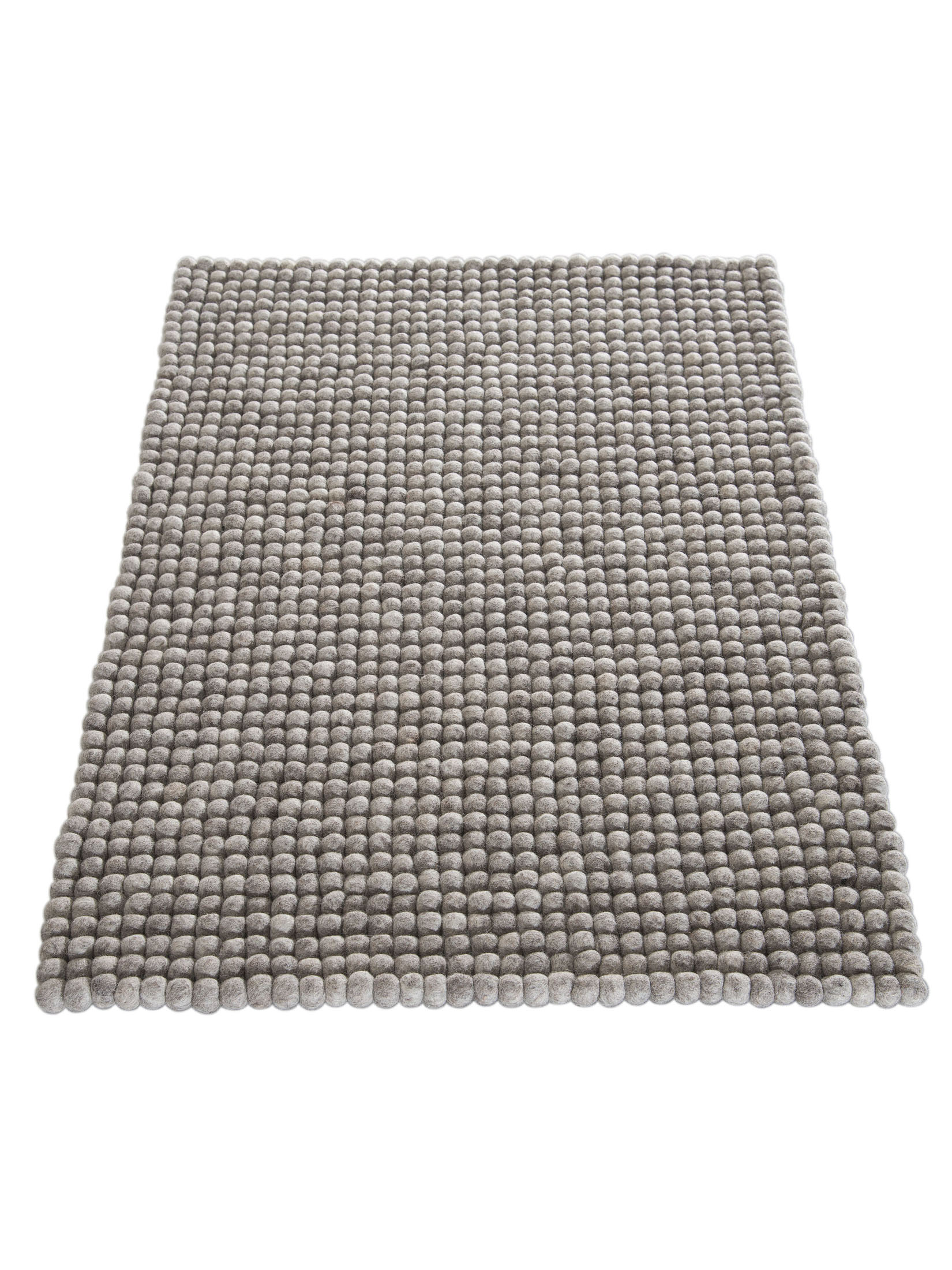 Smedby Filzkugel-Teppich, Stone Grey