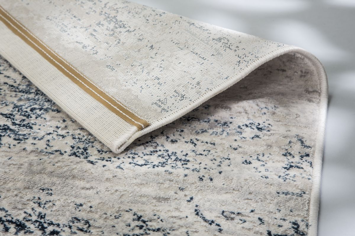 Webteppich Antea blau-creme Vintage 80x150