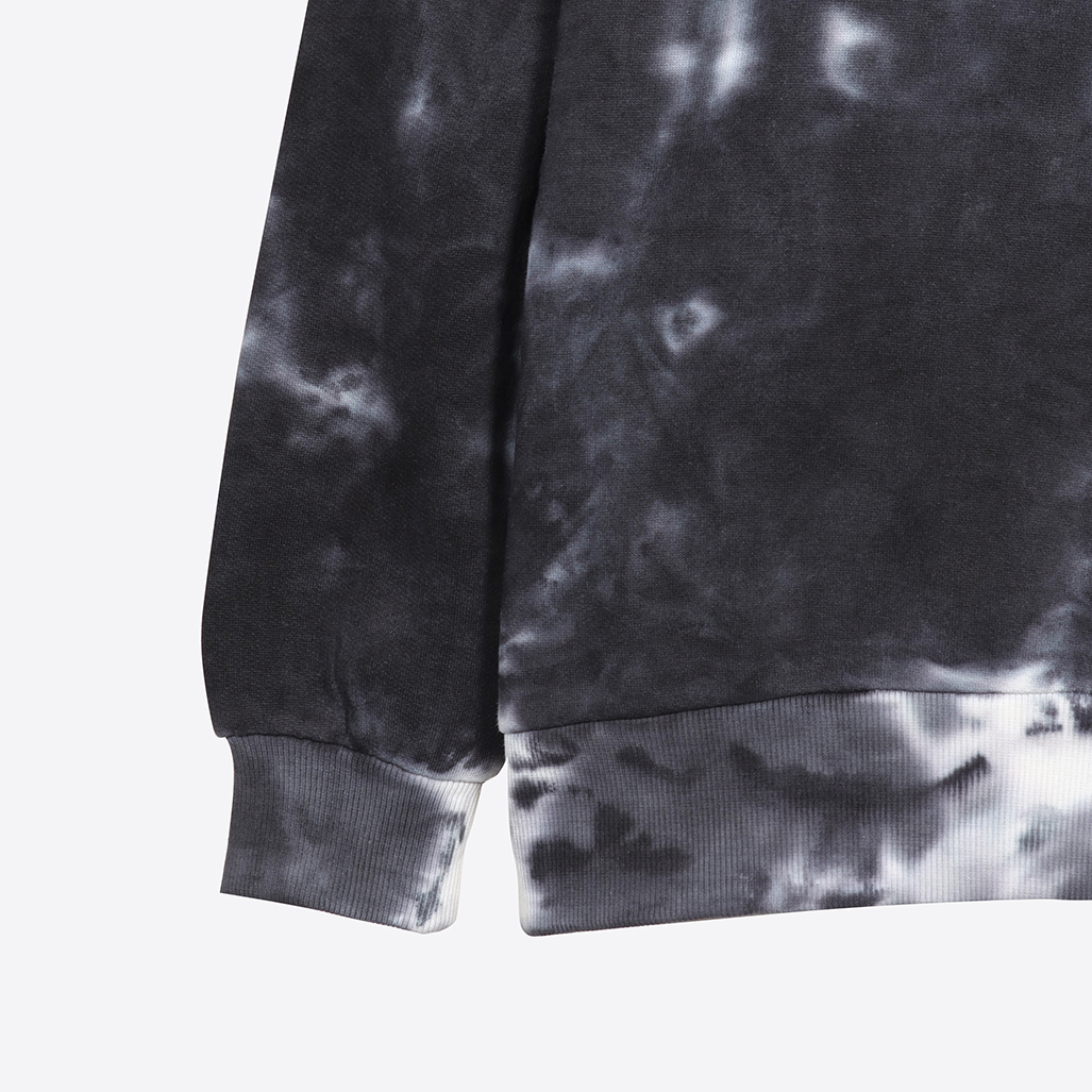 EJALO  Sweat bleu marine et blanc tie and dye garçon