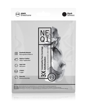 NEQI Community Black S-M Behelfsmaske-3 Stk