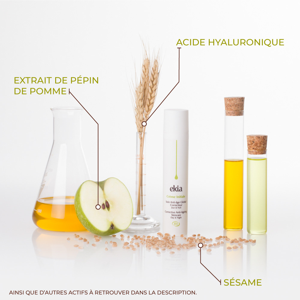 ekia Crème Initiale Crème correction 6 en 1 -Anti-âge global - Certifiée bio
