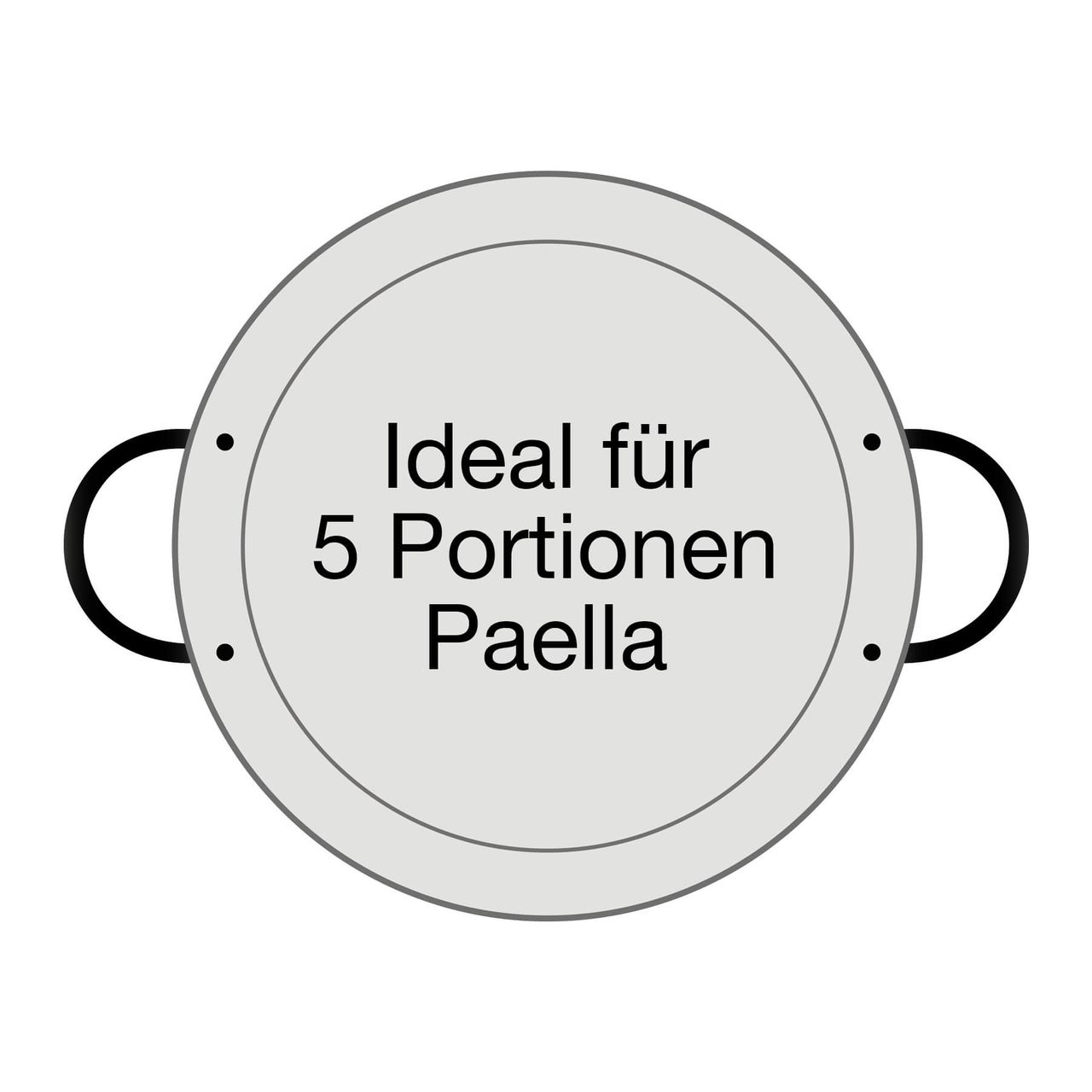 PaellaWorld International Paella World Original spanische Paella Pfanne Typ Valenciana 32cm Stahl poliert