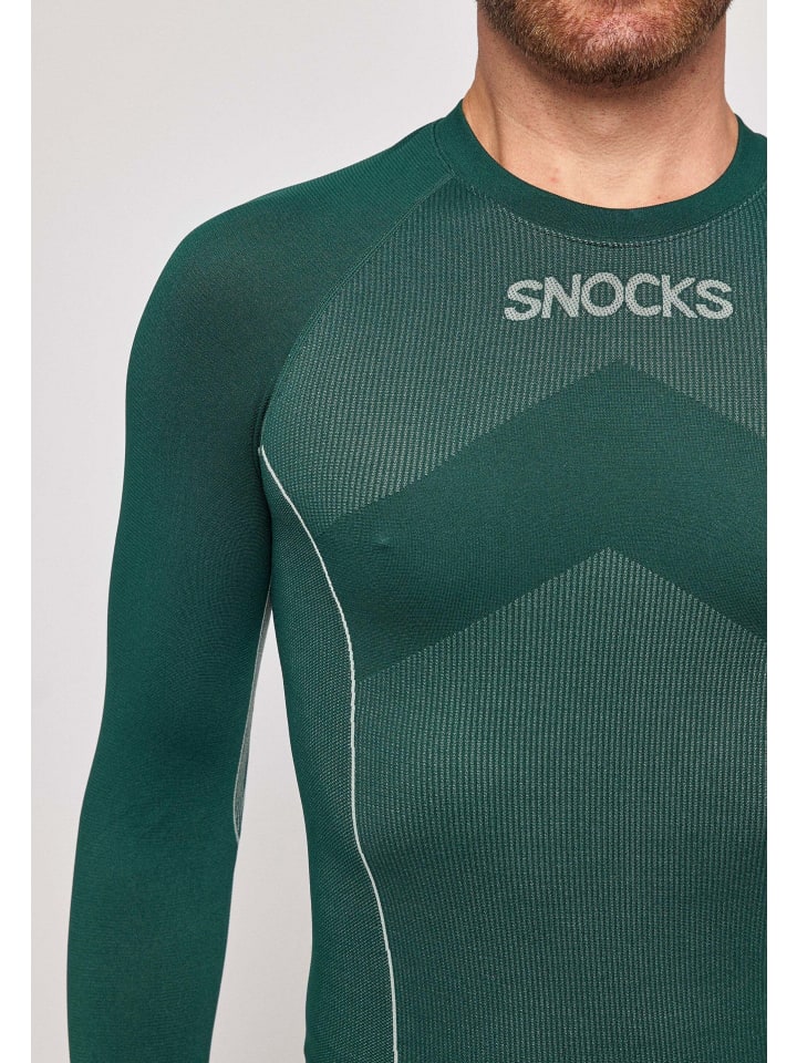 SNOCKS Thermounterwäsche mit Daumenloch 1 Set in Dunkelgrün günstig kaufen
