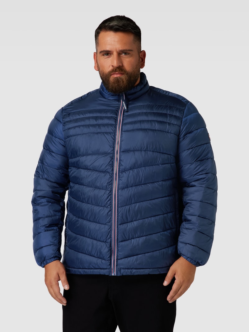 PLUS SIZE Steppjacke mit Eingrifftaschen Modell 'HERO' in dunkelblau