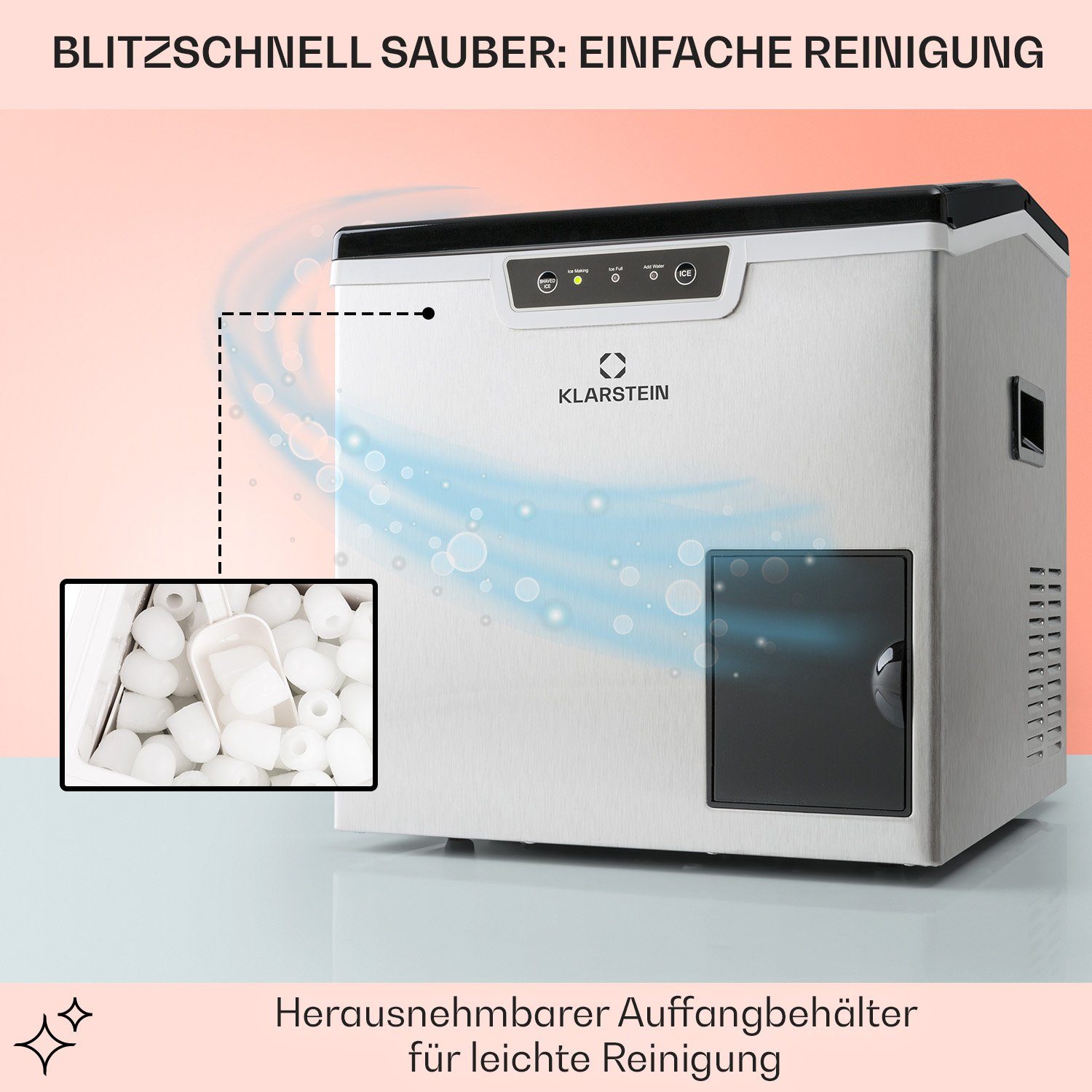 Klarstein Eiswürfelmaschine Icefestival Bullet