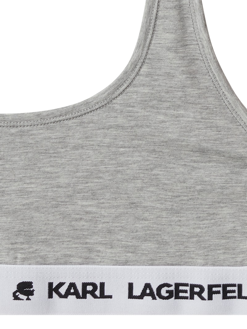 Bustier mit Racerback in mittelgrau meliert