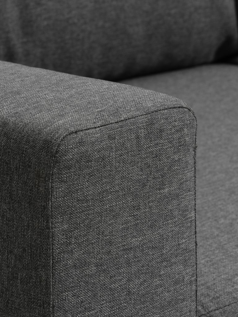 MARSLEV MARSLEV 3-seater sofa bed, dark gray fabric