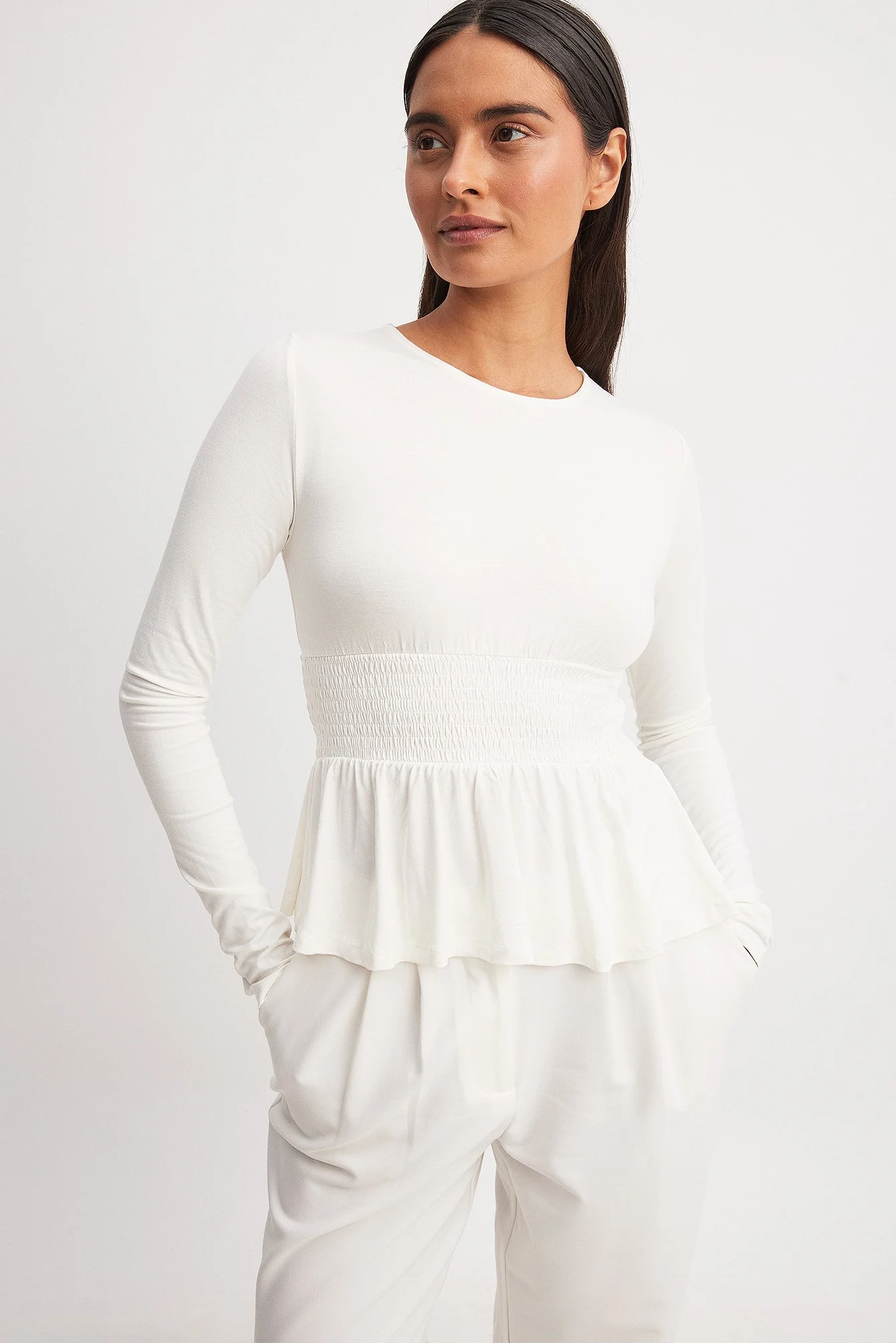 Langärmliges Smock-Top
