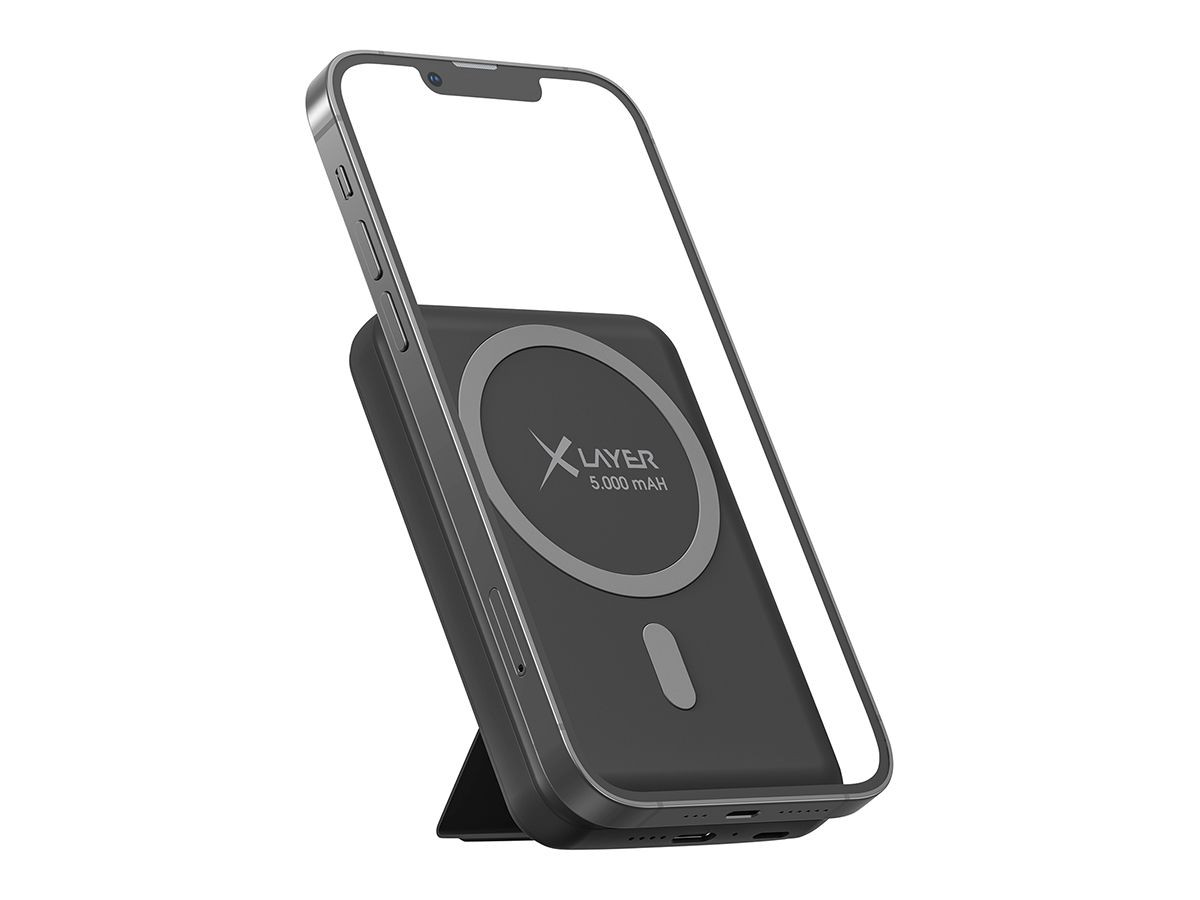 XLayer MagFix 5.000 mAh Powerbank mit Standfuß