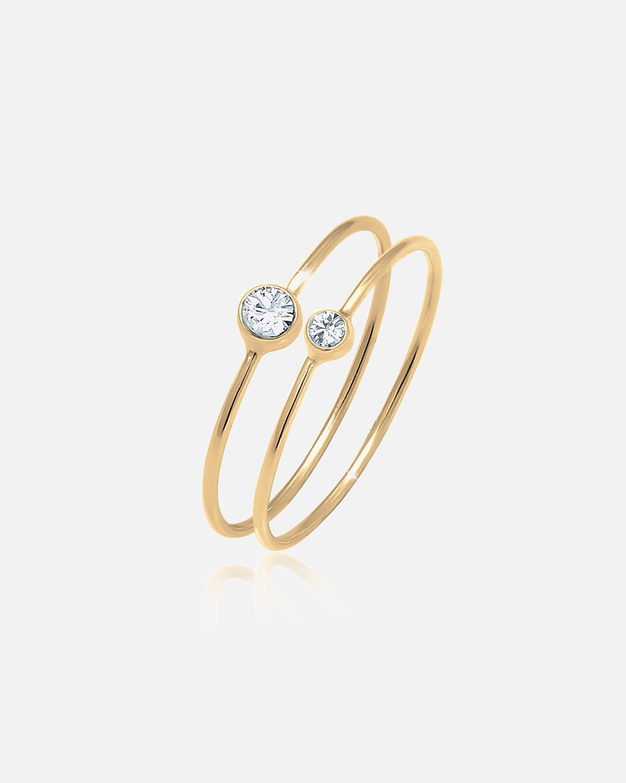 Conjunto básico elegante para mujer de Elli con cristales de plata de ley 925.