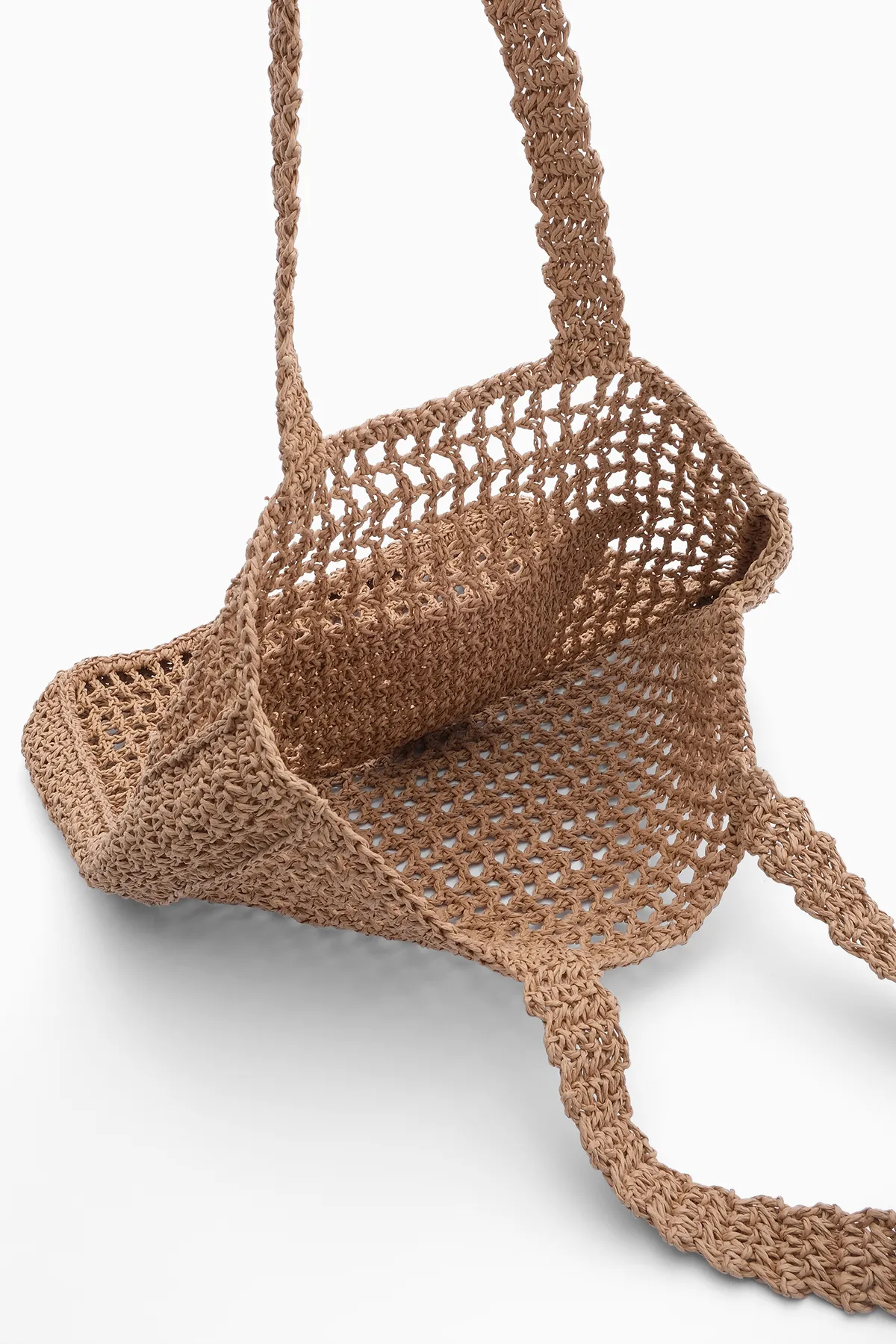 Marjin  Handgestrickte Umhängetasche Mirce aus natürlichem Stroh für Damen
