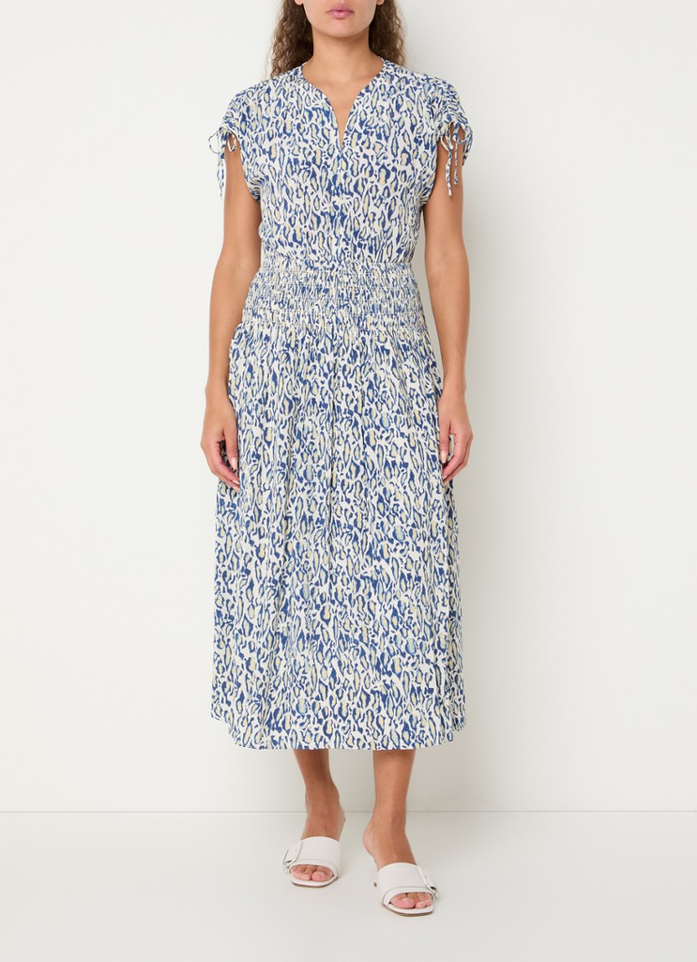 Rochie midi din crep cu imprimeu leopard Whistles