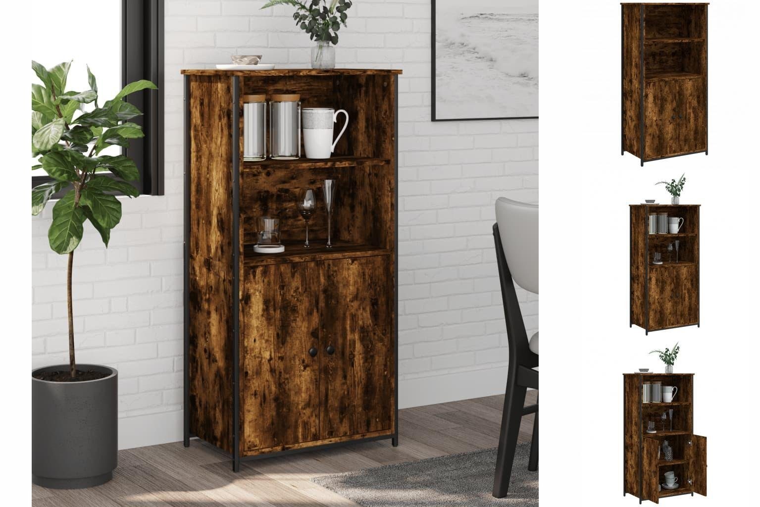vidaXL Anrichte Highboard Räuchereiche 62x36x121,5 cm Holzwerkstoff