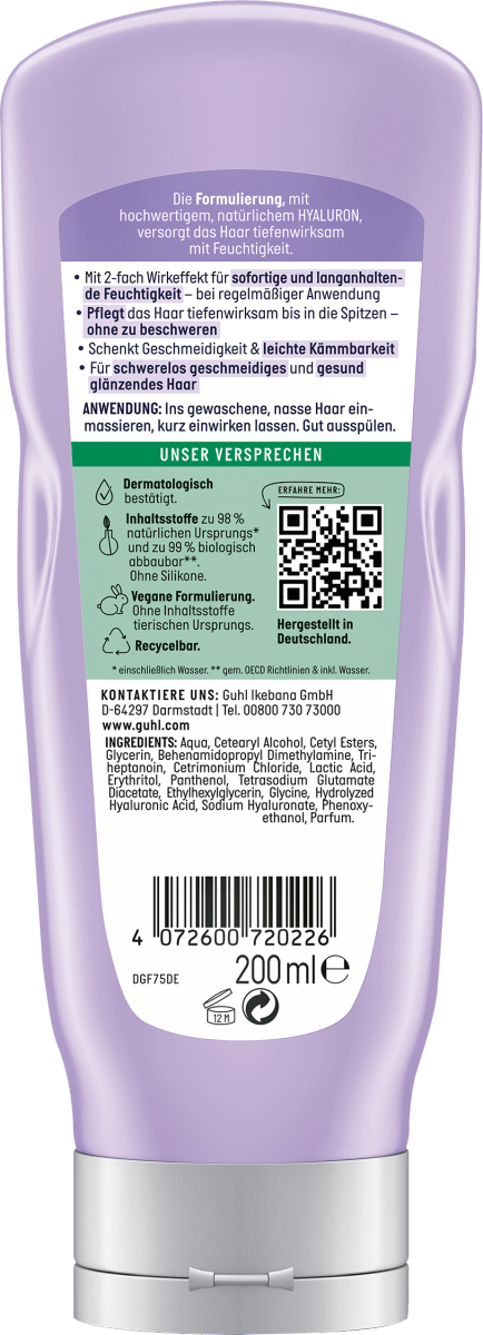 Conditioner Hyaluron+ Pflege, 200 ml