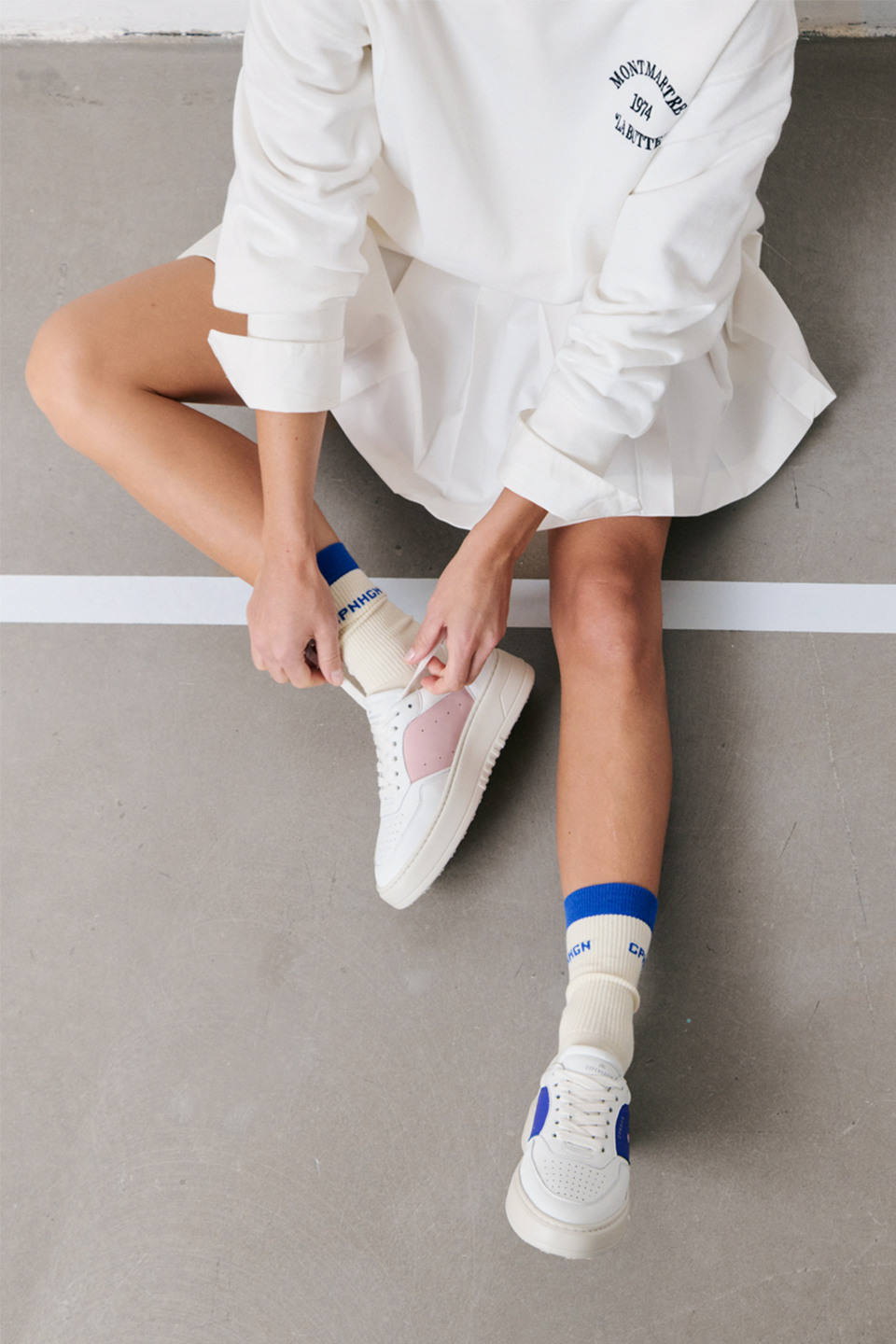 CPH NEW YORK - leather - white/pink/blue
