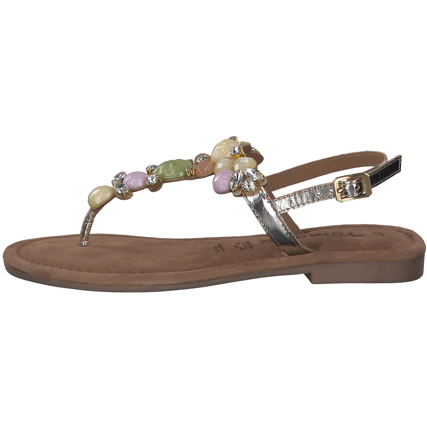 Tamaris 28163, T-Steg-Sandalen, Damen, SAND COMB